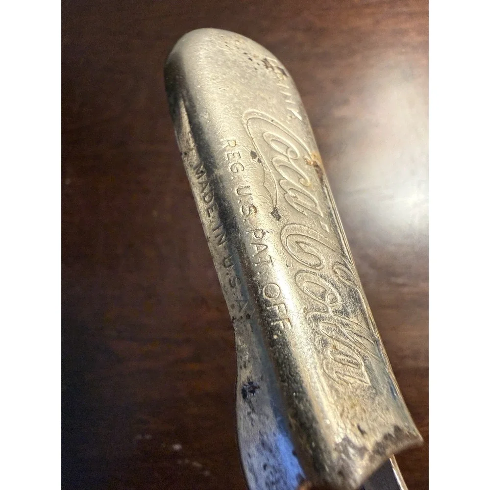 Vintage 1930's Coca Cola Metal Bottle Opener Consolidated Cork Corp Collectible
